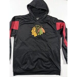 my NHL Hockey Apparel Chicago Blackhawks Hoodie Black Red NHL Hockey